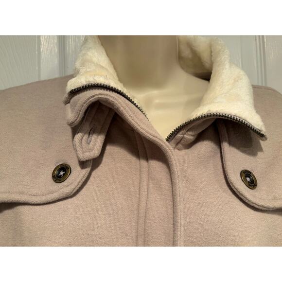 Carhartt For Women Jacket XS Beige Sherpa Collar Y2K Vintage Workwear - Picture 4 of 14